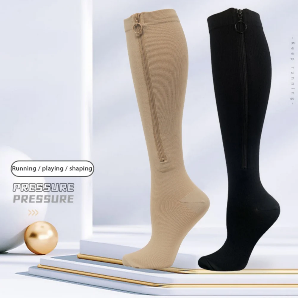 

Closed Toe Knee High Calf Compression Socks Women Men Firm 20-30 mmHg Graduated Support for Varicose Veins Edema Flight Socks