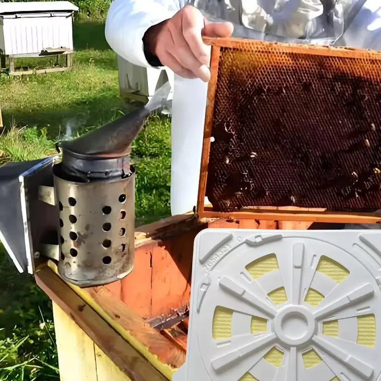‌Beekeeping Vaporized Mite Control Tray for Beehives Anti-Mite Vaporizing Plastic Drug Carrier with Fumigation Function 2PCS/5PC