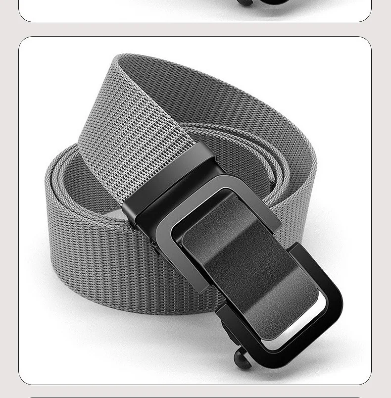 No Hole Automatic Buckle Nylon Webbing Belt Instant Lock Gear Assembly High Elastic Nylon Webbing Strip Clean Cut Edge Stable