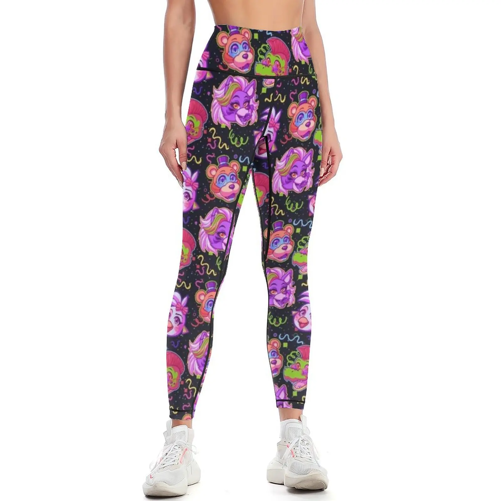 The Glamrock Gang [Neon Ver] Leggings push up fitness sports shirts gym Womens Leggings