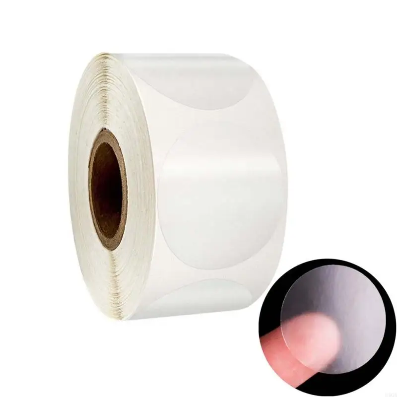 D5QB Round Transparent Stickers 500pcs/roll Adhesive Wrapping Box Sealing Clear