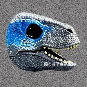 Маска динозавра T Rex с подвижным ртом, костюм на Хэллоуин, головной убор с животными, рождественская вечеринка, забавный аксессуар для детей и взрослых, реалистичный аксессуар