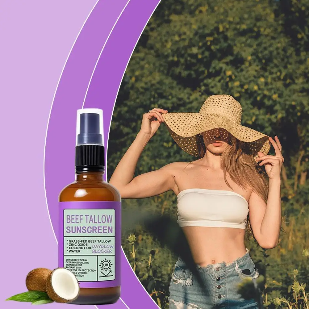 Protector solar SPF50 en aerosol, aceite de cocos Natural, bloqueador solar, hidratante, refrescante, protector solar Facial, cuerpo, cuello, cuidado de la piel