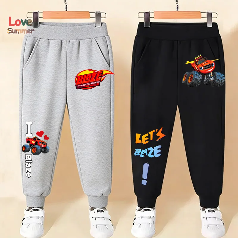 pantaloni per ragazzi Blaze pantaloni per bambini Monster Machines stampa Pantaloni per bambini Pantaloni sportivi Abbigliamento casual per bambini 4-14 anni Regalo di compleanno