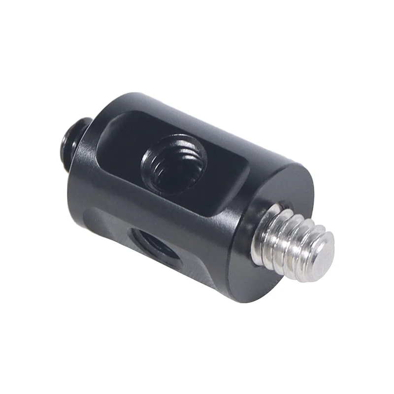 Dual 1/4 Screw Tube Rod Connecting Adapter Mount 1/4 Thread DLSR Shoulder Rig Follow Focus System Mic Stand Light Holder