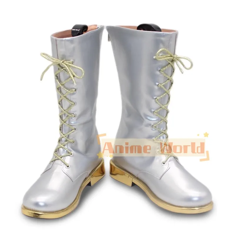 Game KPop Demon Hunters HUNTR/X Zoey Silver Cosplay Shoes Halloween Carnival Party Comic-con Role Playing Shoes Adult Children