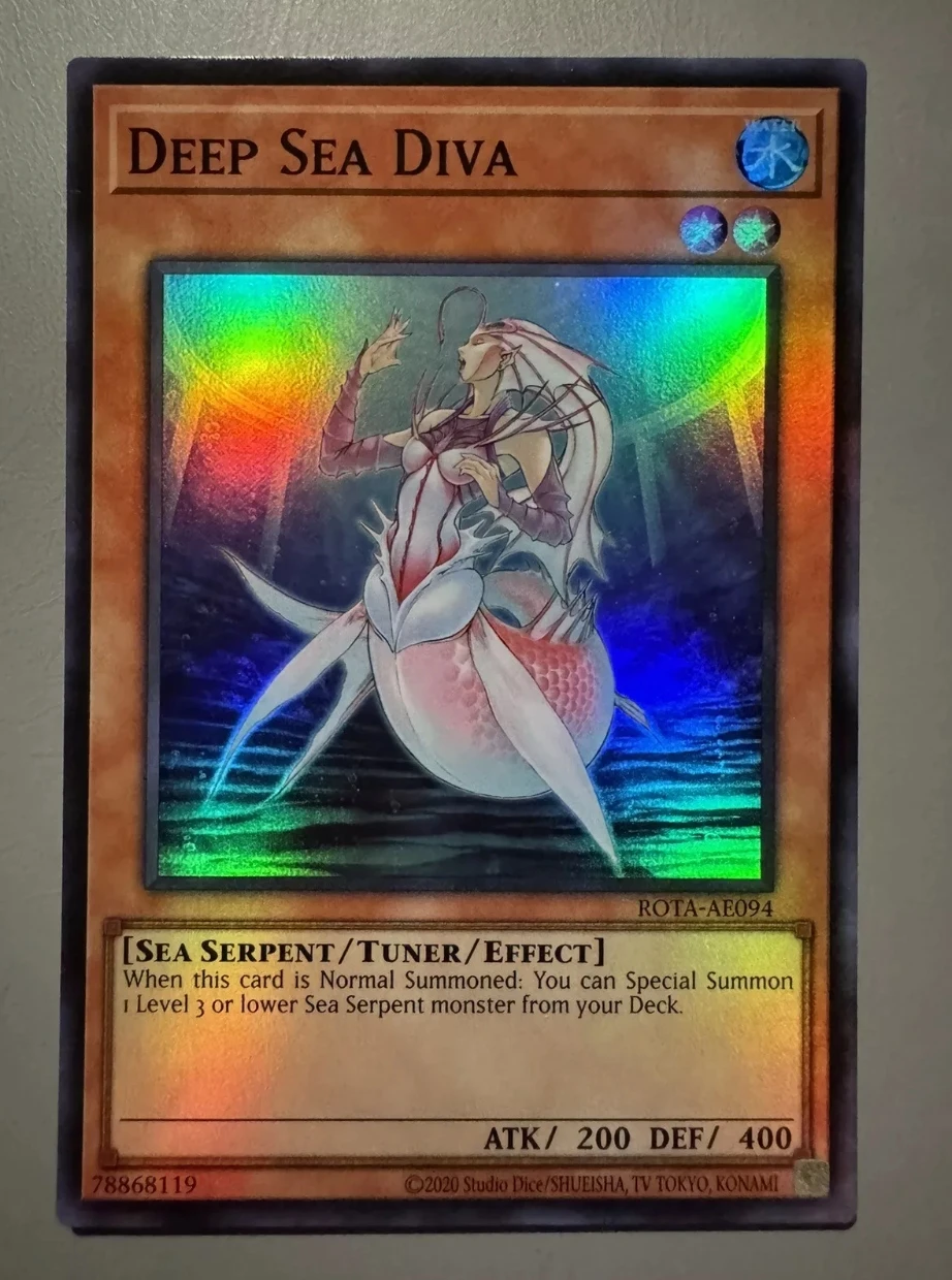 

Yugioh KONAMI Duel Monsters ROTA-AE094 Deep Sea Diva Super Rare Asian English Collection Mint Card