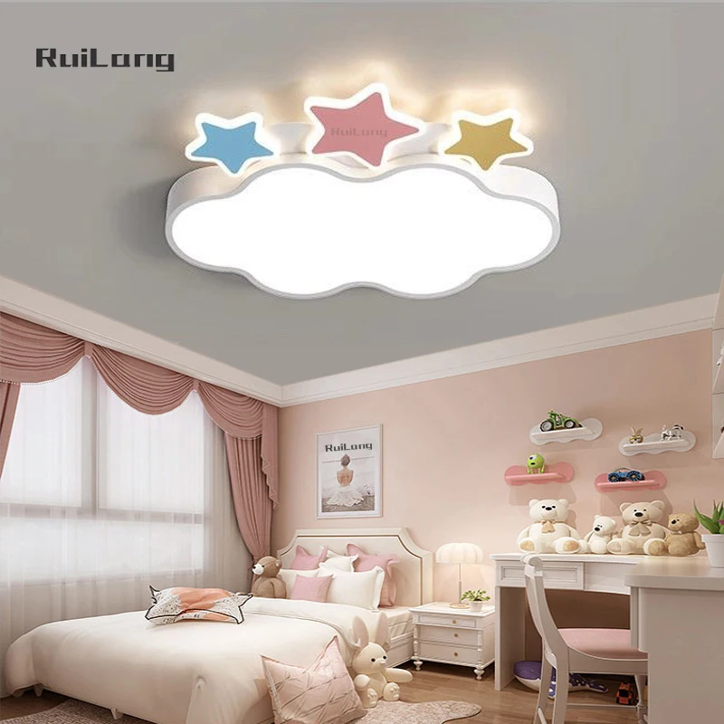 

Kids Room Ceiling Light Stars Cloud Lamp Ceiling Chandelier for Children Bedroom Nursery Baby Girls Ceiling Lamp Led Plafondlamp