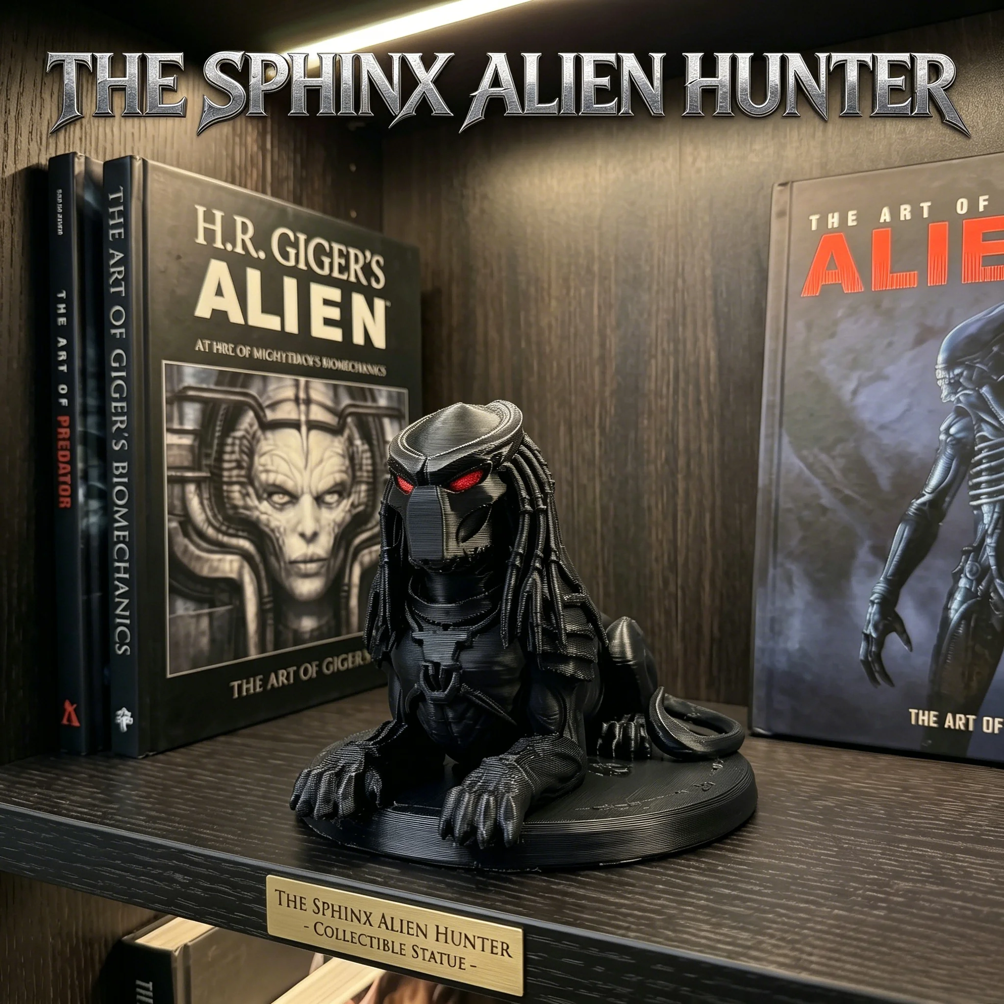 THE SPHINX ALIEN HUNTER Ornament, Gothic Style, Collectible Figurine, Home Desk Decoration, Creative Sculpture