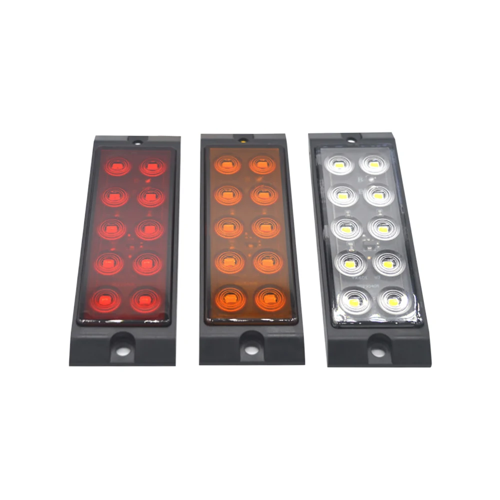 

New 1PC 12V 24V 10LED Truck Trailer Side Marker Indicators Light Car Signal Brake Rear Warning Tail Lights LED for Car Van Lorry