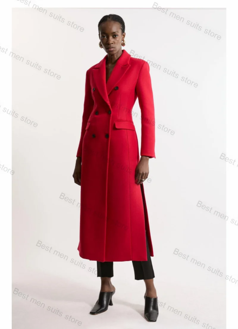 

Cashmere Woolen Women Suit 1 Piece Blazer Overcoat Formal Office Lady Coat Jacket Customized Wedding Tuxedos Skirt Prom Dress