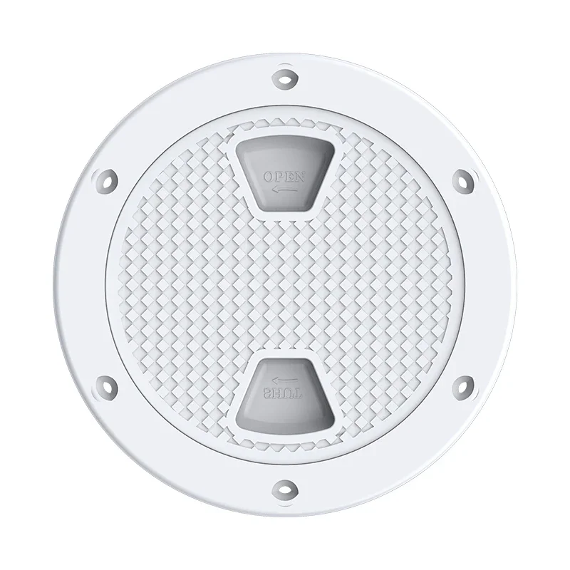 Marine Boat White Round Deck Hatch For Boats 4'' Kayak Deck Plate With Non Slip Rubber Deck Hatch Cover