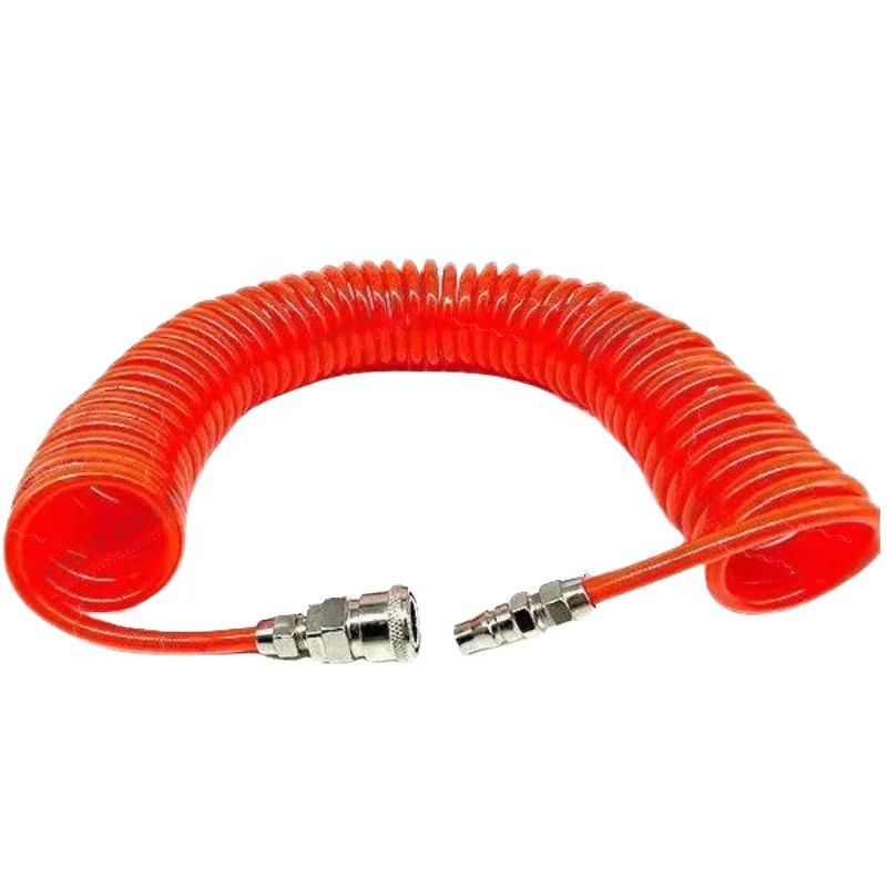 High Pressure Telescopic Flexible PU Air Hose Connector for Air Compressors Pneumatic Spring Tubes Air Pump Accessories