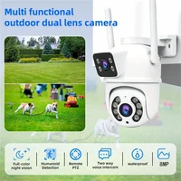 8MP 4K Wifi Surveillance Camera Dual Lens Wireless Security PTZ IP Camera Color Night Vision AI Human Tracking CCTV HD Camera 5