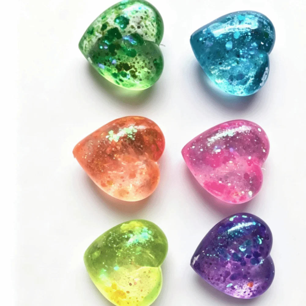 Changing Color Heart Squeeze Toy Sequins Love Kneading Kneading Toy Aurora Glitter Slow Rising Fidget Toy Adult Gifts