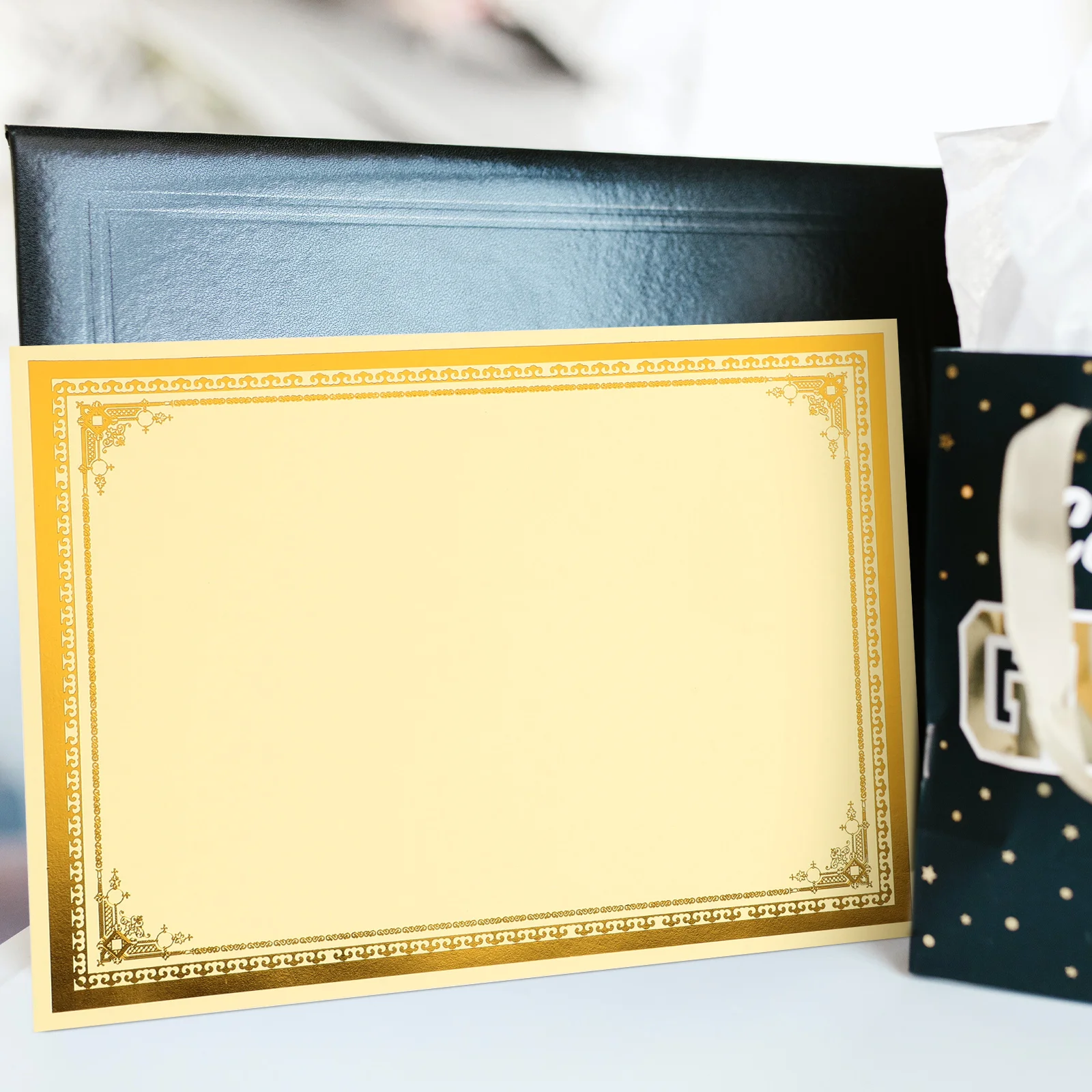 

8 Sheets Honor Certificate Paper Premium Blank Diploma Sheets for School Office Printable Certificate Paper Blank Certificates