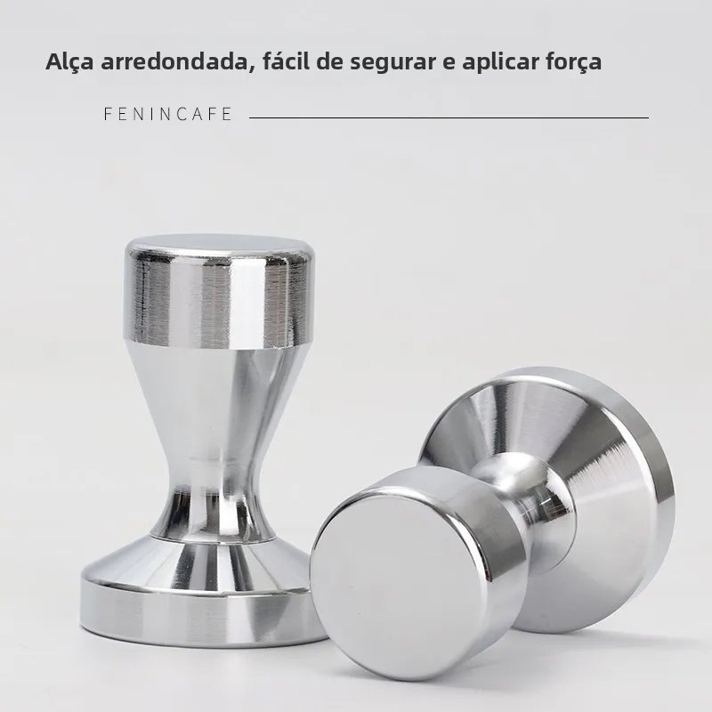 Cabo de Máquina de Café Estilo Italiano em Aço Inoxidável 51mm 58mm, Compactador de Pó de Espresso Sólido e Distribuidor de P...