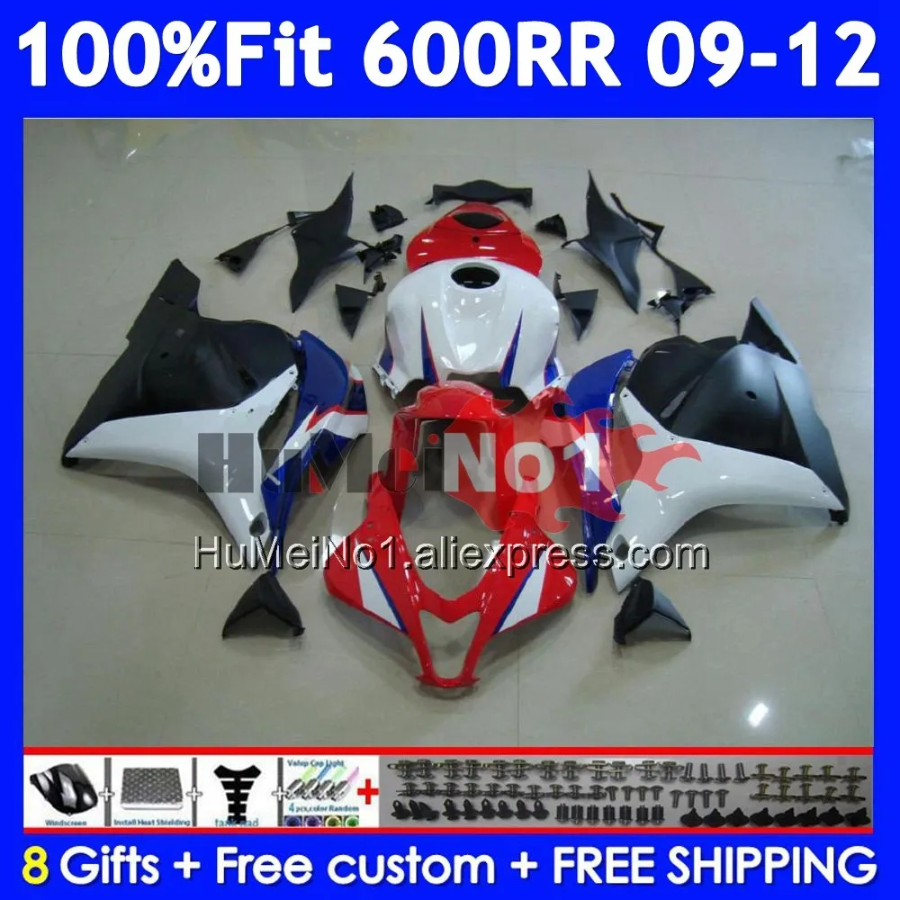 Injection For HONDA CBR600RR Red white CBR 600 RR CC 600RR 600CC 43No.67 CBR600 RR 2009 2010 2011 2012 F5 09 10 11 12 Fairing