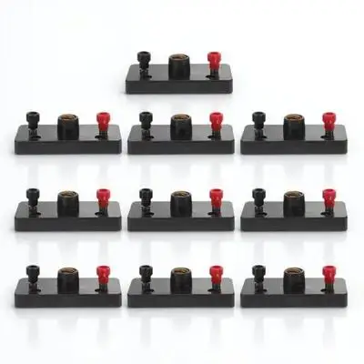 10pcs Lab Screw Bulb Light Base Plastic Brass Socket Binding Posts for Electricity Physics Teaching Aid