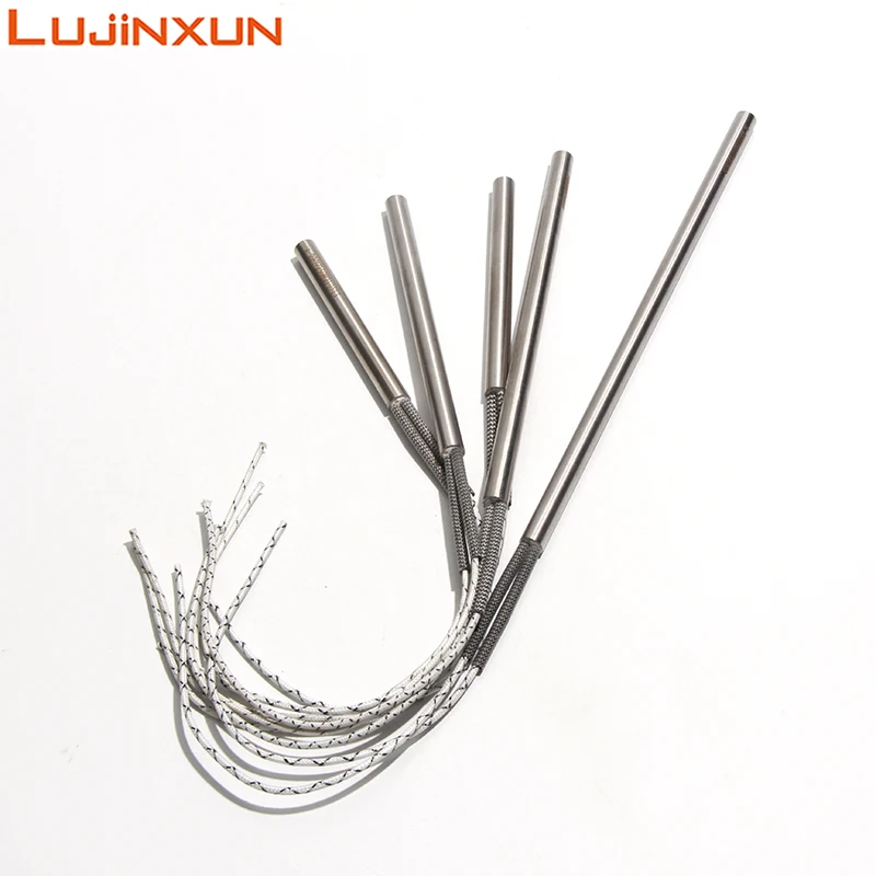 LUJINXUN 220V 300W 304SS Igniter Hot Rod 10x100-180mm Single Head Straight Heating Tube Wood Pellet Stove Parts 1PC