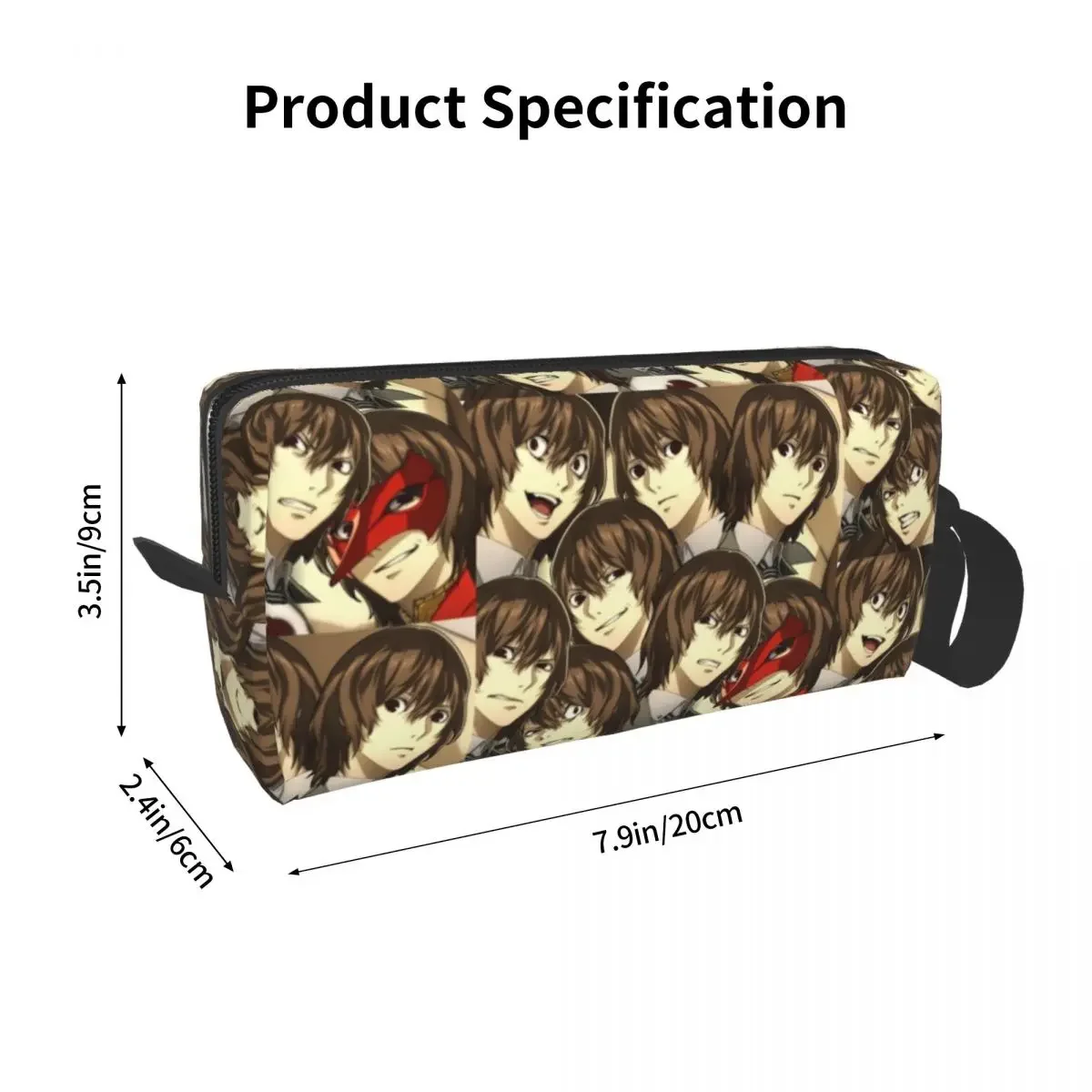 Many Faces Of Goro Akechi Makeup Bag Cosmetic Organizer Storage Dopp Kit Toiletry Cosmetic Bag for Women Beauty Pencil Case