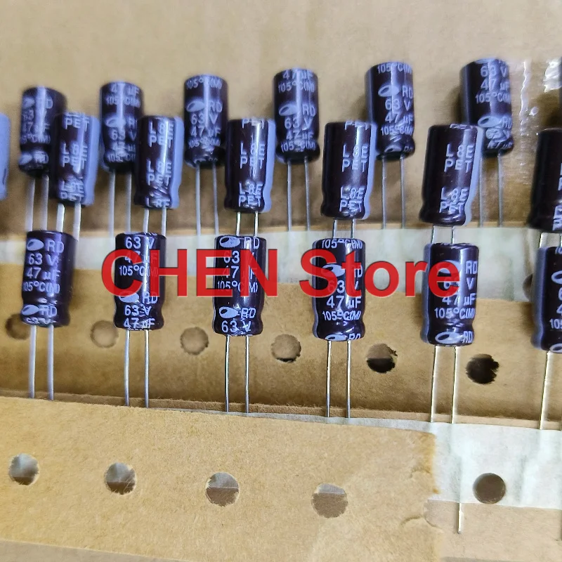 100PCS/lot original SAMWHA RD 63V47UF 6.3X11MM 105C 47UF 63V electrolytic capacitor free shipping