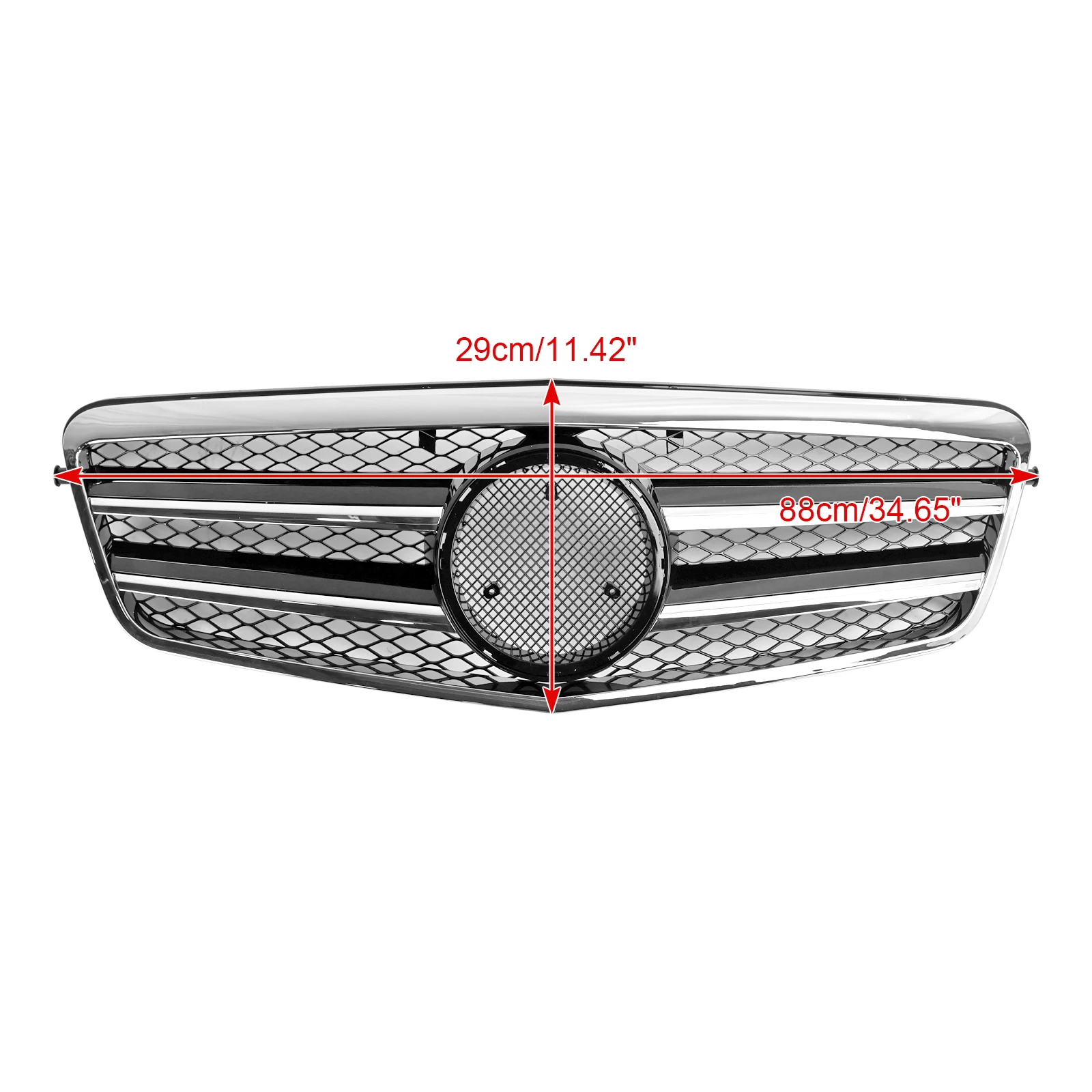 Front Bumper Grill Grille Fit for Mercedes-Benz E Class W212 E350 E550 2010 2011 2012 2013