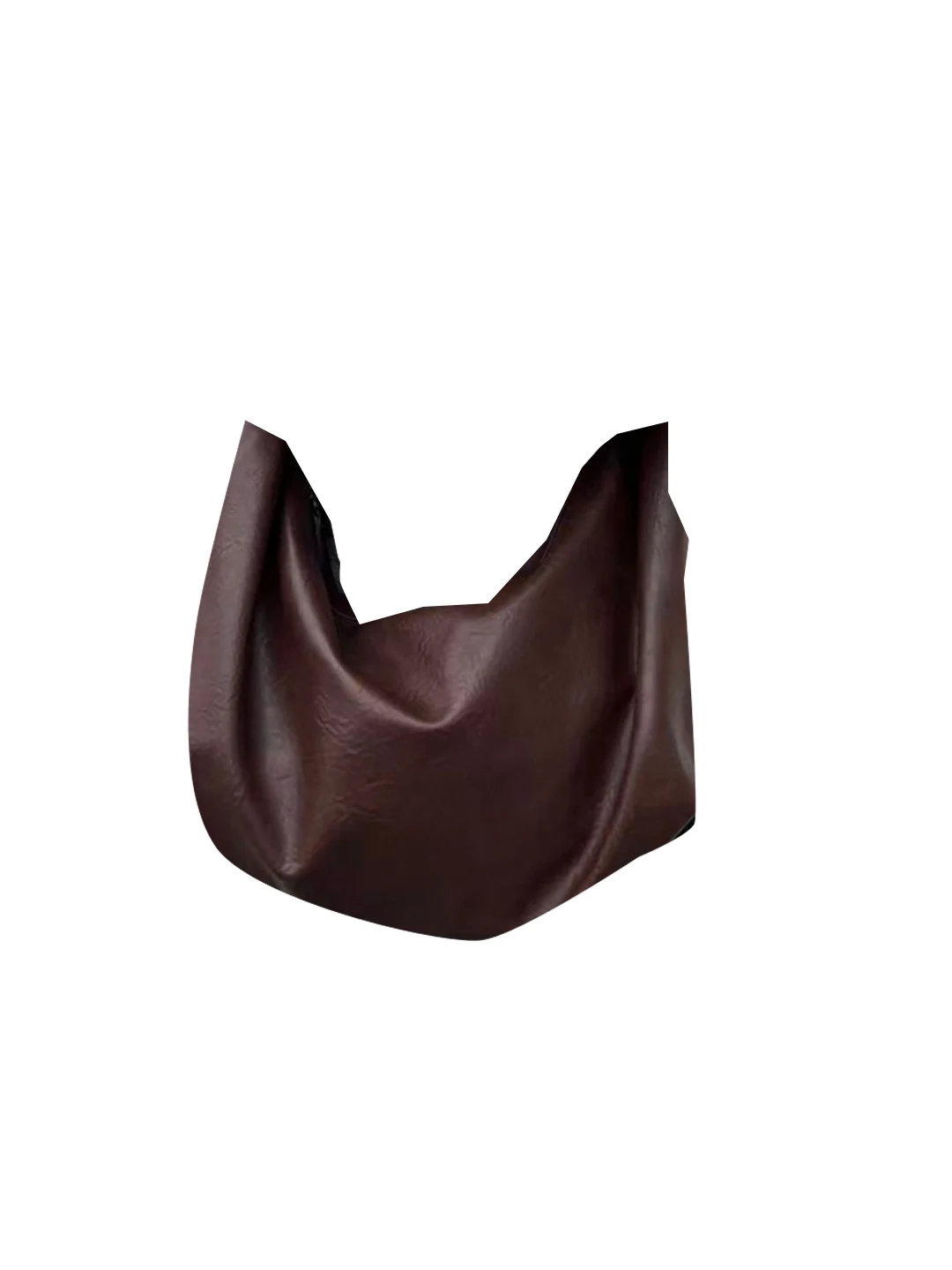 NIN Original Unisex Large Capacity PU Leather Hobo Tote Bag Crossbody Shoulder Bag Street Style Retro Trend for Youth Casual Use