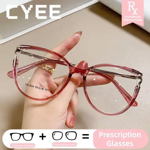 CYEE Comfortable Glasses Progressive Lenses Glasses Photochromic Myopia Eyeglasses Customized Prescription Optical Eyeglasses
