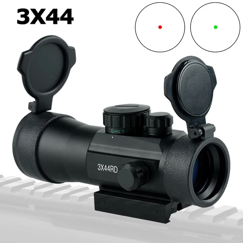 

3X44 Red/Green Dot Sight Holographic Scope Tactical Optics Reflex Riflescope Shockproof Fog-Proof Hunting Airsoft Rifle Scopes