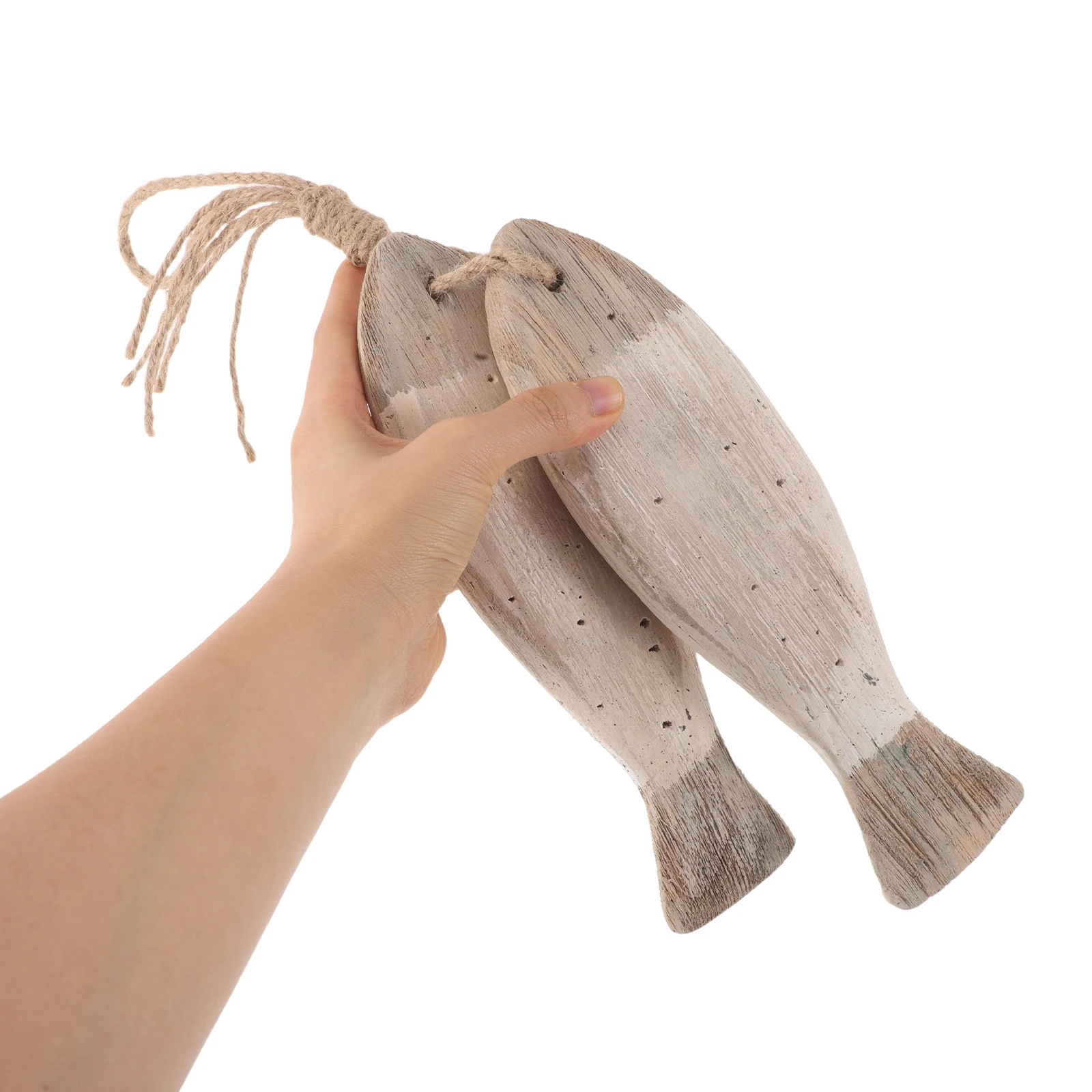 

Mediterranean Style Wall Decoration Hanging Fish Ornaments Coffee Wood Beach Hangings