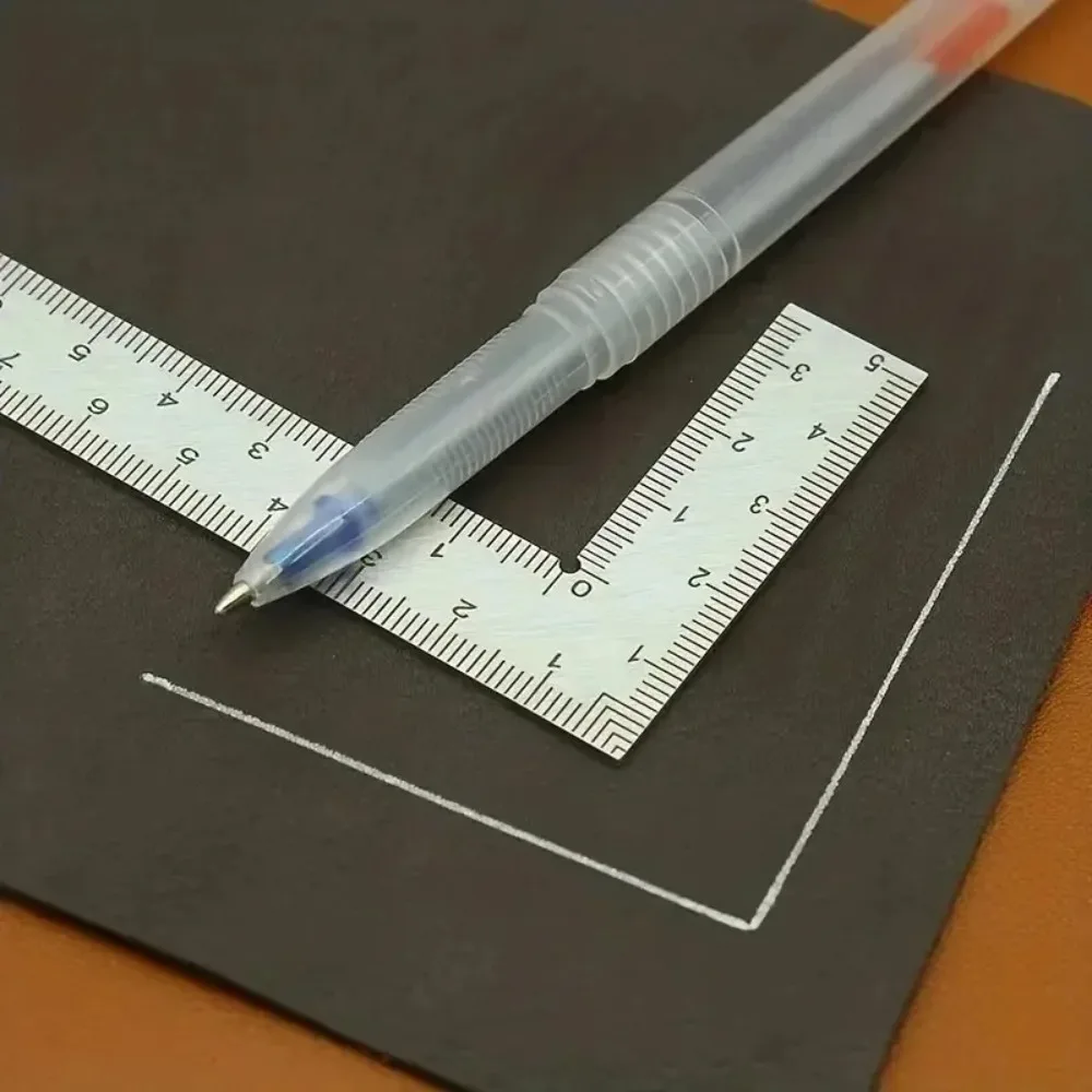 Stainless Steel Leather Corner Square – Mini L-Ruler for Accurate 90° Marking in Leathercraft & DIY Projects