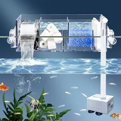 220V Aquarium Filter Wall Mounted Top Filter Waterfall Roller Circulation Water Filtration Fish Tank Skimmer Accessories