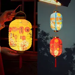 Chinese Style Chinese Style Lantern Traditional Festival Hanging Festival Antique Lantern Portable Good Luck Round Paper Lantern