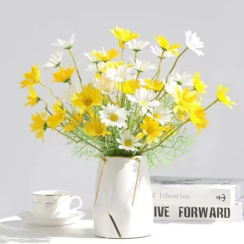 Artificial Daisy Cysanthemum Bouquet Table Decorative Flowers Handheld Photoaphy Props Luxury Artificial Plant Arrangement