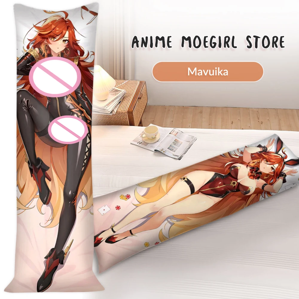 أنيمي Mavuika الجسم الملك Dakimakura غطاء Genshin تأثير المخدة المعانقة كامل الجسم Otaku غطاء الوسادة سادات النوم