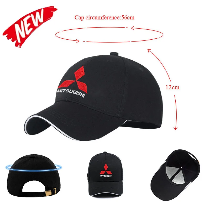 1/2Pcs Outdoor Sports Visor Caps Embroidery Baseball Cap For Mitsubishi Space Star Lancer 9 Outlander Xl Eclipse Cross Asx