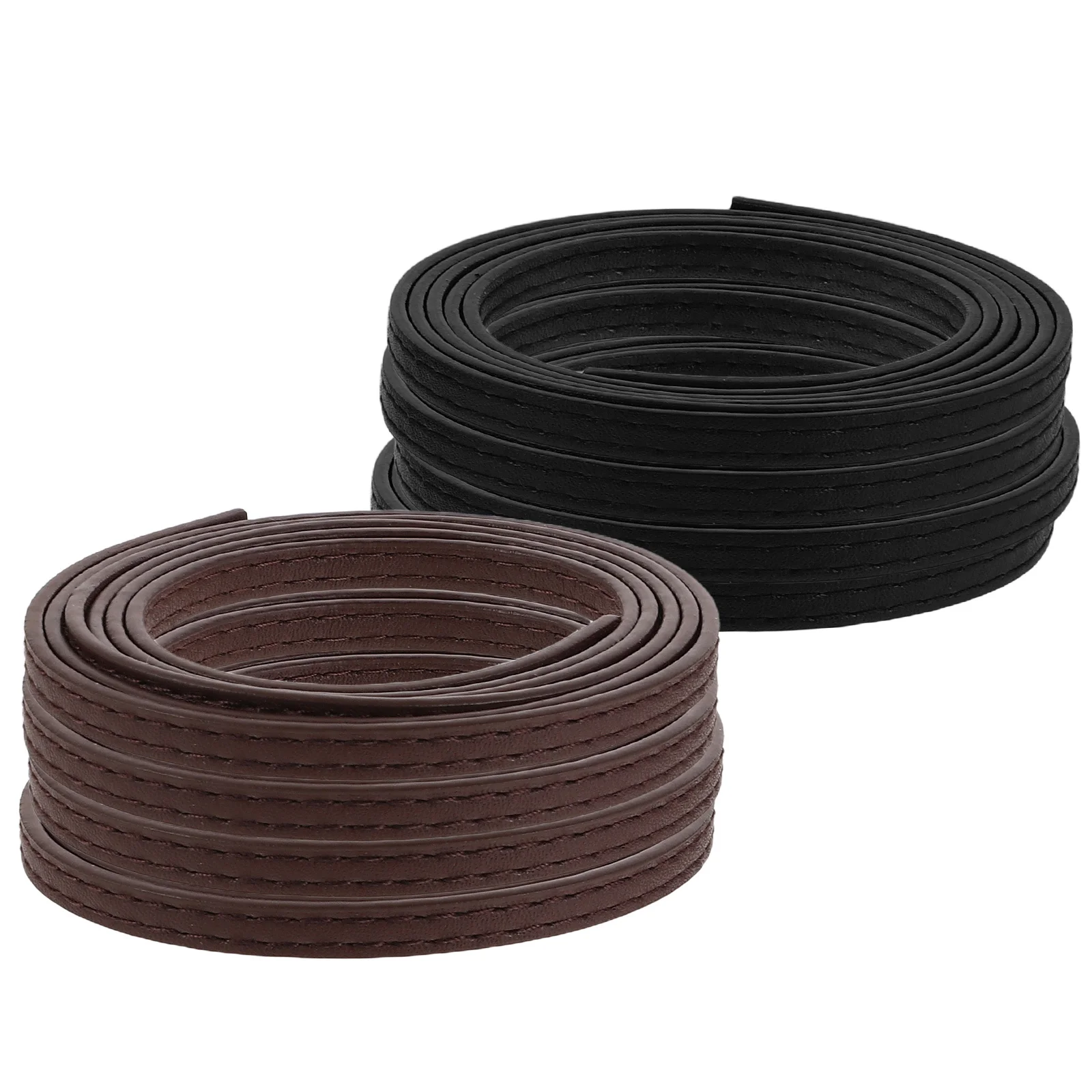 

8Pcs PU Cord Double Stitched 6mm Flat Strip for Jewelry Craft DIY Bracelet Strap Wristband Rope