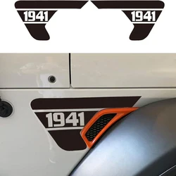 2Pcs Car Side Fender Vent Sticker for Jeep Wrangler JL JLU Gladiato outlet Air intake stickers door decorative Flag vinyl decals