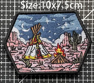 NEUES Design Bergsteiger-Abenteuer 3D-Stickerei-Patch Offroad-Reise Auto DIY Moral-Aufnäher Magisches Armband mit Rucksack-Patch