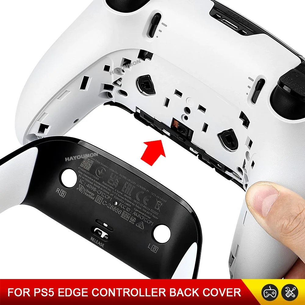 أسود أبيض ل PS5 حافة غمبد الإسكان شل الحال بالنسبة PS5 حافة الغطاء الخلفي المضادة للانزلاق استبدال الملحقات دروبشيبينغ
