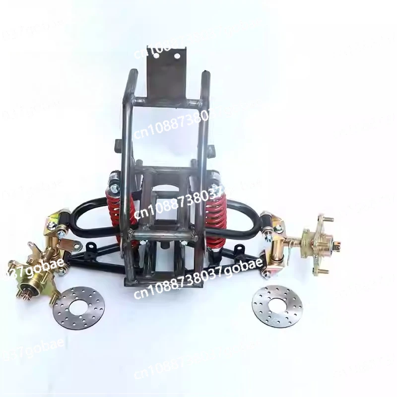 Homemade Four-wheel Motorcycle Accessories Modified Small Inverted Three-wheel Kart Front Frame Beach Suspension Disc Brake