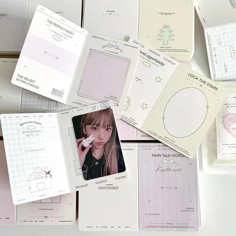 10 Pcs Mini Folding Card with Cardboard, Protection Packaging Material. DIY Message Greeting Card, Toploader Decoration