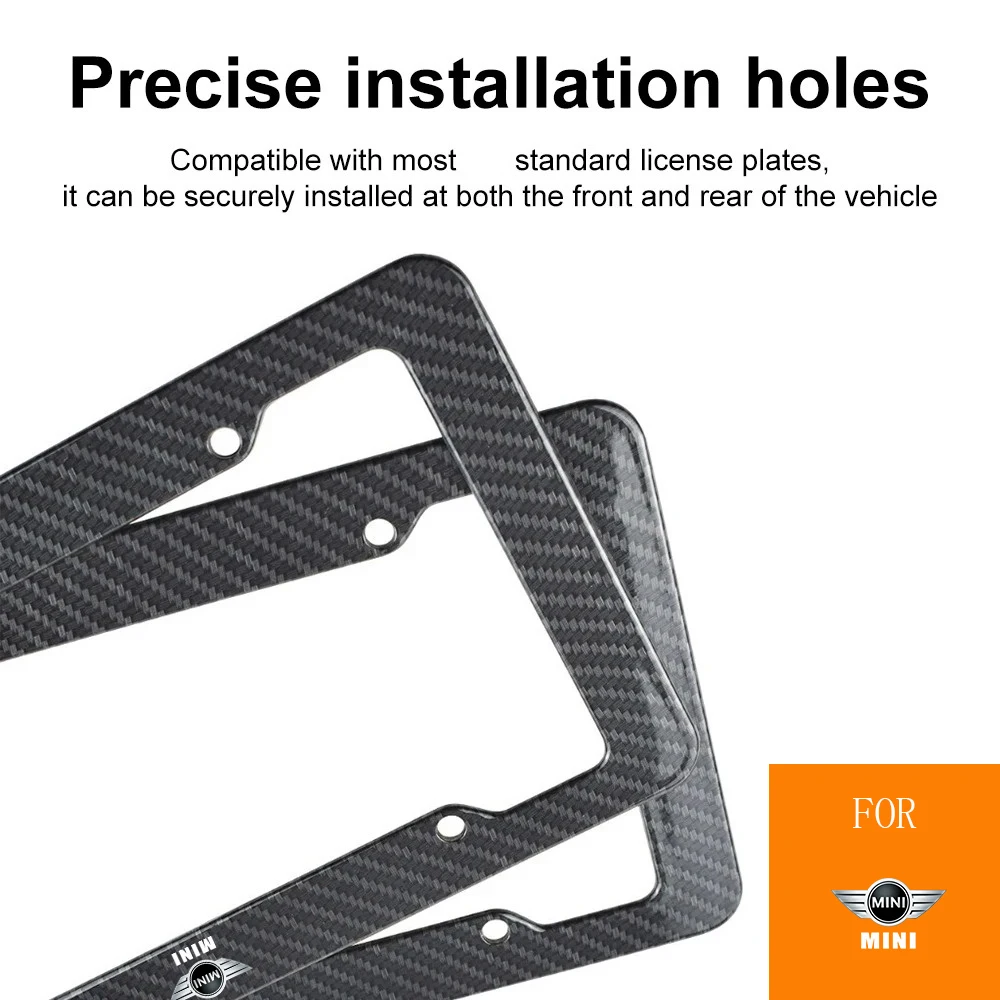 

License Plate Frame carbon fiber wrap License Plate Frame Bracket For BMW Mini Cooper R56 R50 R53 F56 R60 2011 2012 2013 2018