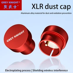 Grey Knight HIFI Aluminum Alloy XLR Protective Cap Speaker Cable Male and Female Head Dustproof Protective Cap red Shielding Cap