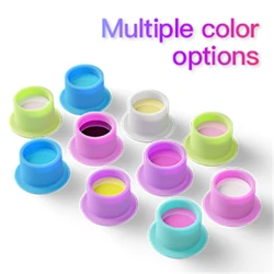 Tattoo Silicone Ink Cup 100Pcs Disposable Permanent Makeup Pigment Holder Container Cap Tattoo Ink Accessories for Tattoo Artist