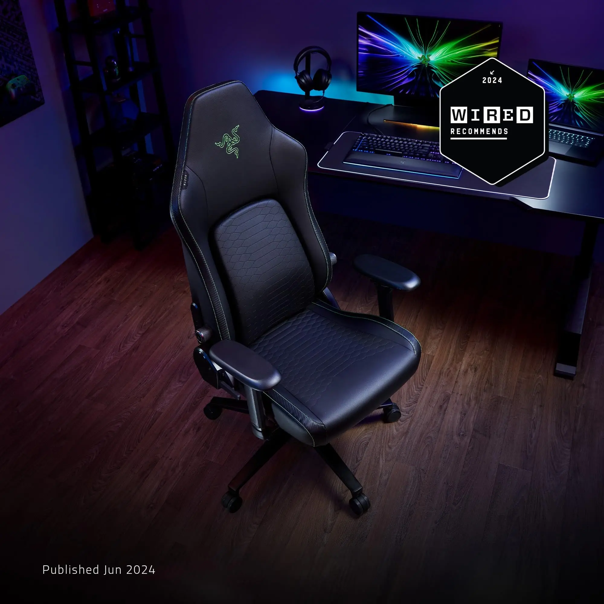 Iskur V2 Gaming Chair: Adaptive Lumbar Support - Adjustable Lumbar Curve - High Density Foam Cushions - Reactive Seat