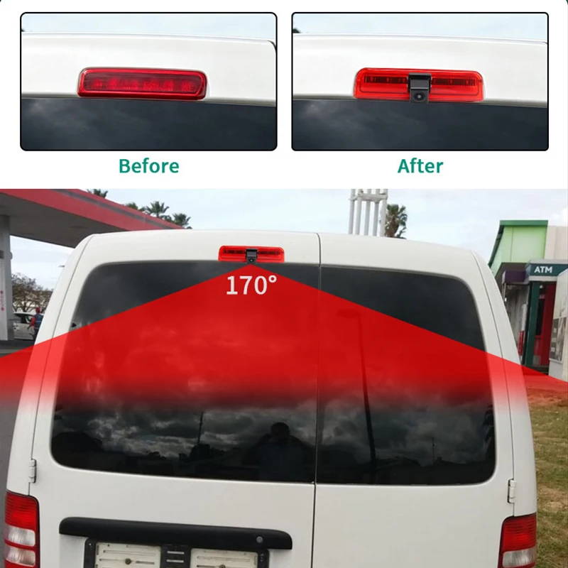 AHD Car Brake Light Rear View Backup Camera Waterproof Parking Assistance For Volkswagen VW Caddy Panel Life 2003-2019
