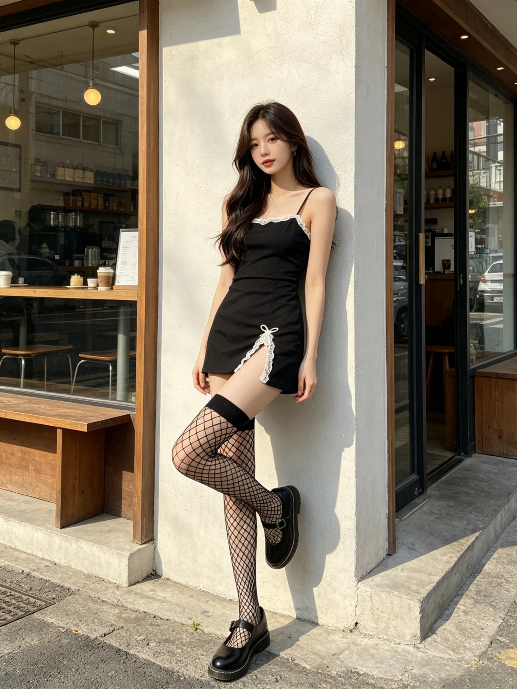Knie-Fischnetz-transparente Strümpfe, schwarz, weiß, sexy Strapschlauch, Seide, Oberschenkelhoch, Gothic-Strumpf für Frauen, niedlich, reizend, Ero – Detail 8