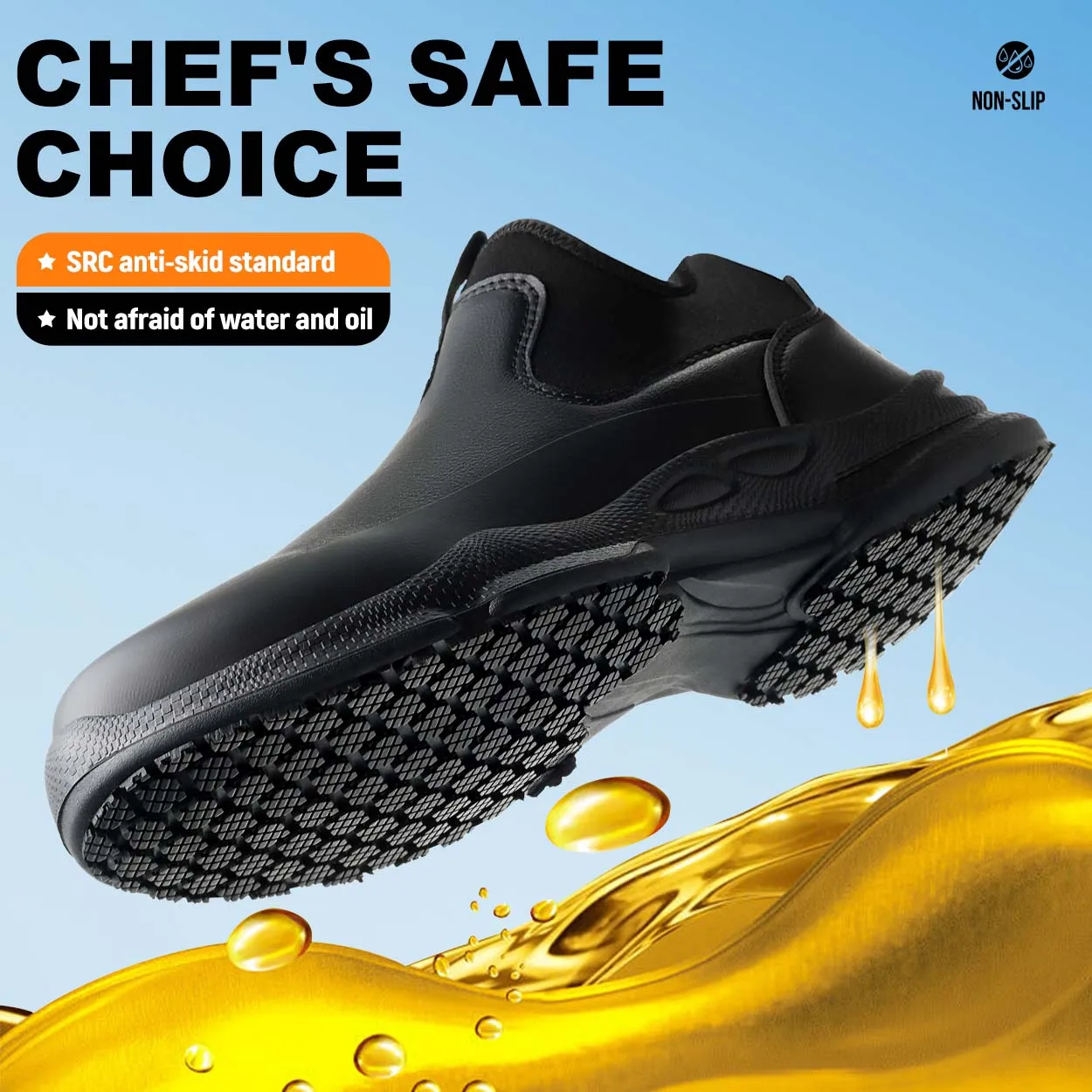 Oil Proof Men's Clogs Shoes Classic Work Men Non Slip Restaurant and Chef Shoes Men Waterproof Garden Shoes Fishing Boots